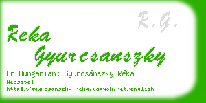 reka gyurcsanszky business card